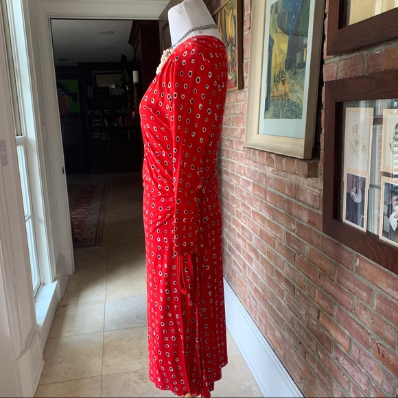 NWT Old Navy True Wrap Sexy Print Red Dress S - Picture 5 of 10